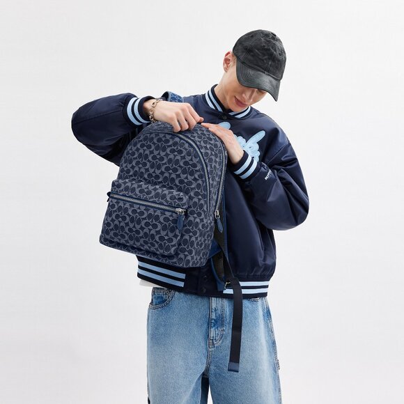 Charter Backpack In Signature Denim - Picture 14 of 16